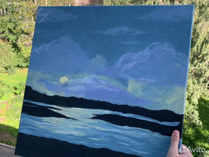 Картина акрилом на холсте