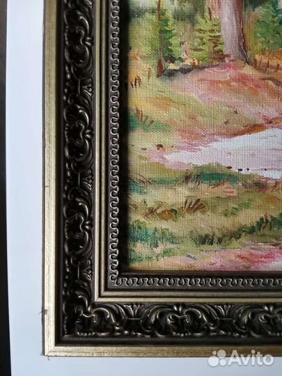 Картина холст масло Сосновый лес