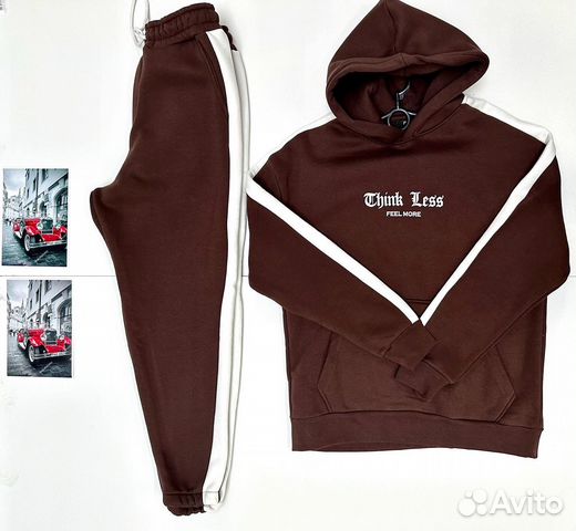 Флисовый костюм мужской в наличии цвет коричневый
