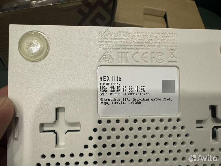 Маршрутизатор MikroTik hEX lite RB750r2