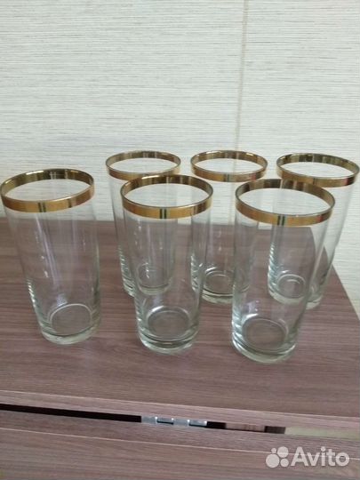 Стаканы стекло СССР 6 шт