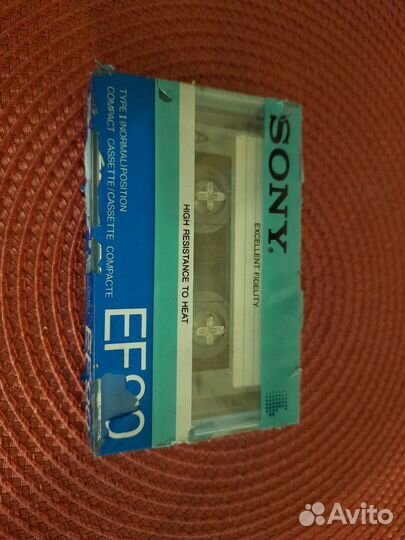 Аудиокассета кассета sony EF 90 запечатанная