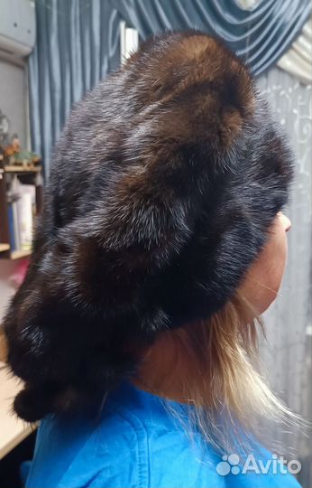 Шапка - платок женская норковая