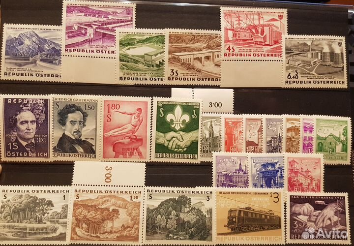 Почтовые марки Австрии 1962