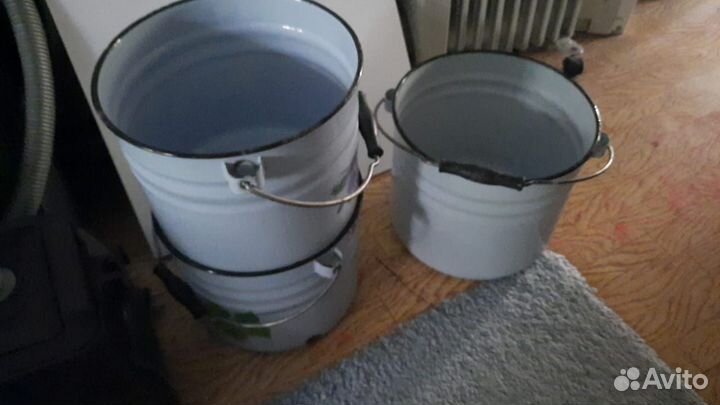 Эмалированное ведро бу 9 литров