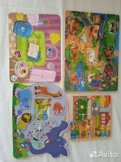 Пазлы-вкладыши, рамка-вкладыш деревянные