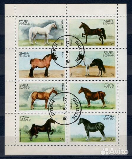 Марки Шотландии, Птицы, Утки, Животные 7 Листов