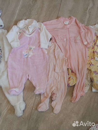 Вещи на девочку 0-6 мес пакетом