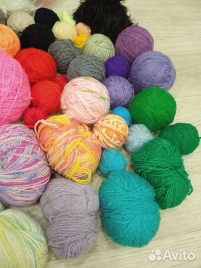Пряжа новая и б/у пакетом