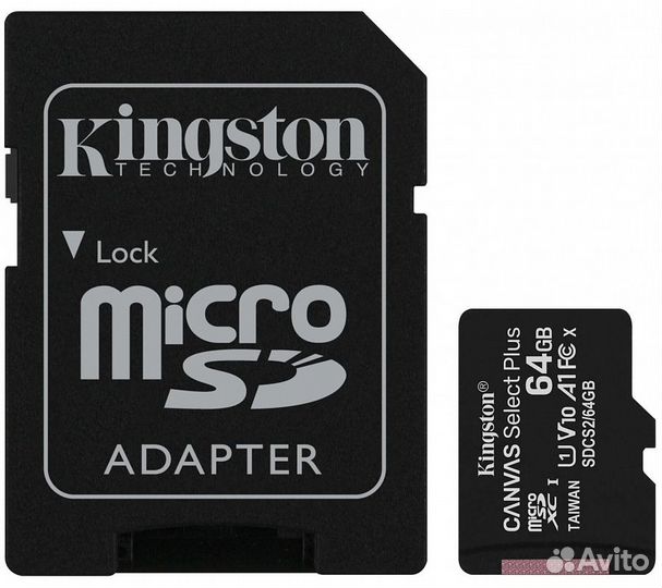 Карта памяти Kingston microsdxc Canvas Select Plus