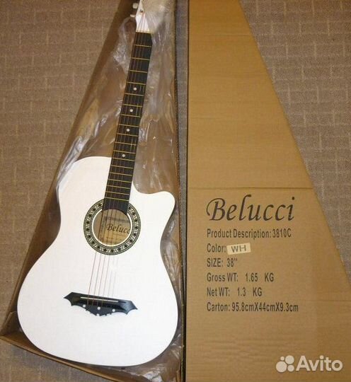 Гитара акустическая Belucci белая