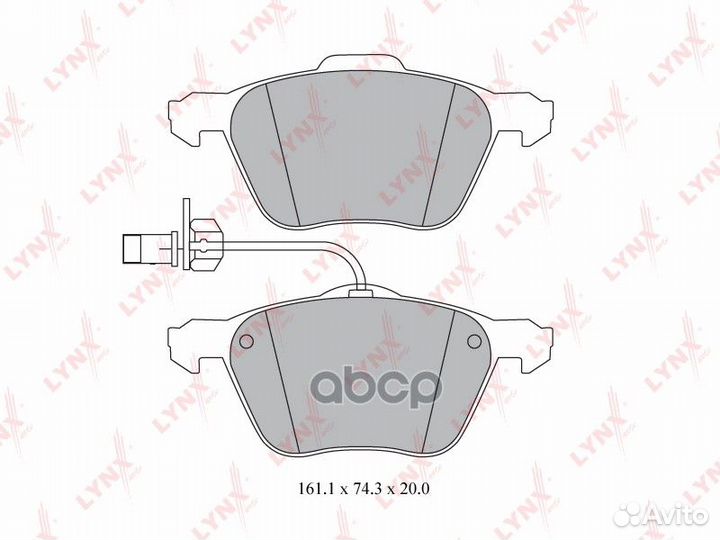 Колодки тормозные дисковые перед LCV BD8018