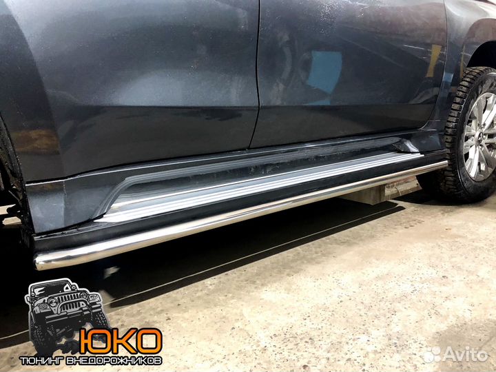 Защита порогов Mitsubishi Pajero Sport