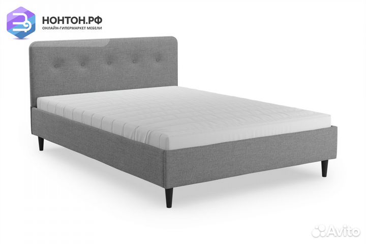 Кровать Милена светло-серая