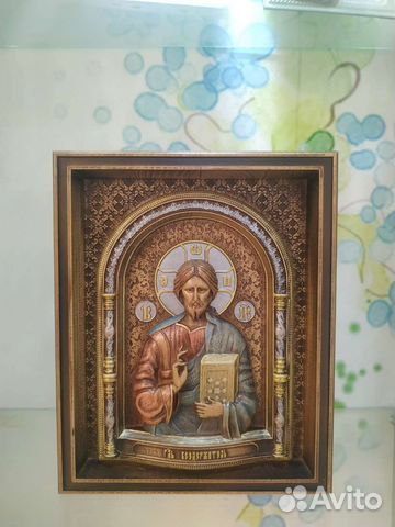 Резная икона Господь Вседержитель