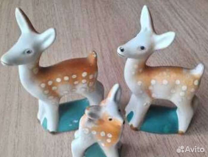 Гжель статуэтки СССР 2 шт