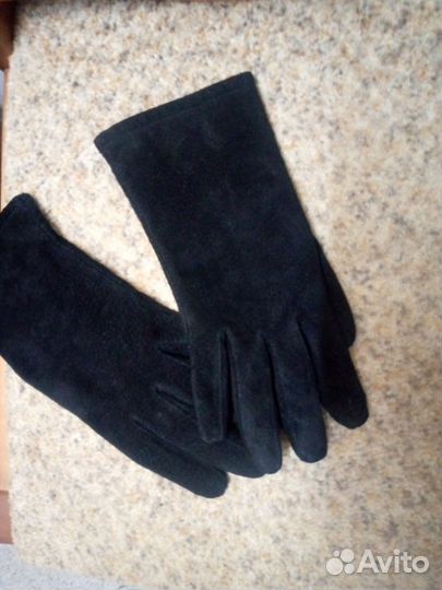 Перчатки замшевые