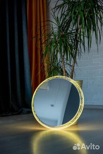 Зеркало с подсветкой ручной работы 40см RGB