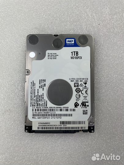 WD Blue WD10spzx, 1Tb, HDD, SATA III, 2.5
