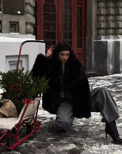 Шуба чёрная