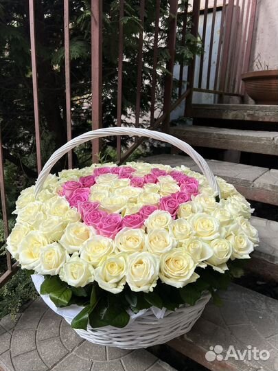 101 роза сердце