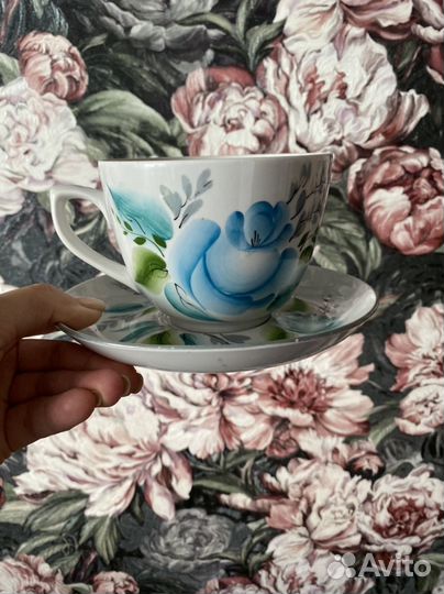 Чашка с блюдцем СССР раритет винтаж