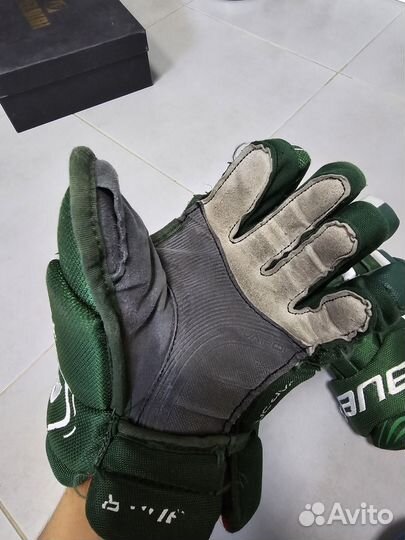 Краги хоккейные bauer размер 11 зелёные