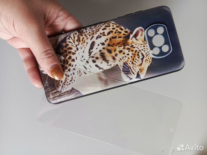 Чехол на телефон Xiaomi Poco x3 и защитное стекло