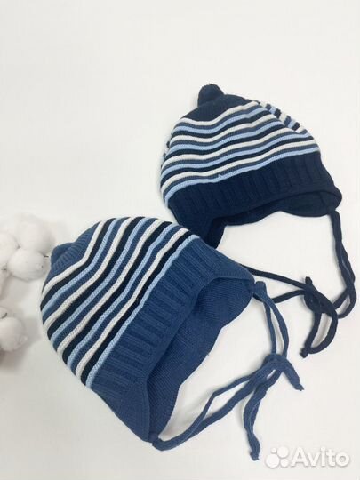Новая шапка демисезонная для мальчика 3-6 мес