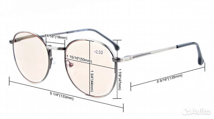 Очки для чтения антибликовые