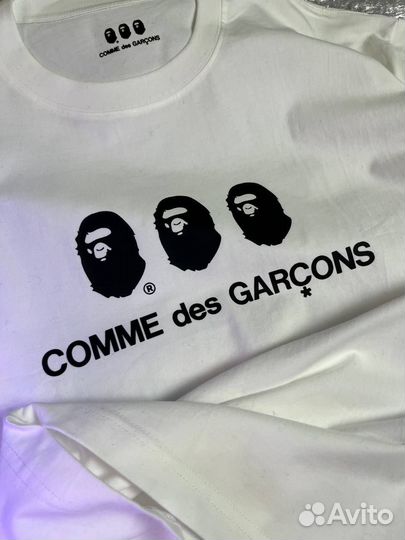 Футболка Bape x Comme des Garçons lux