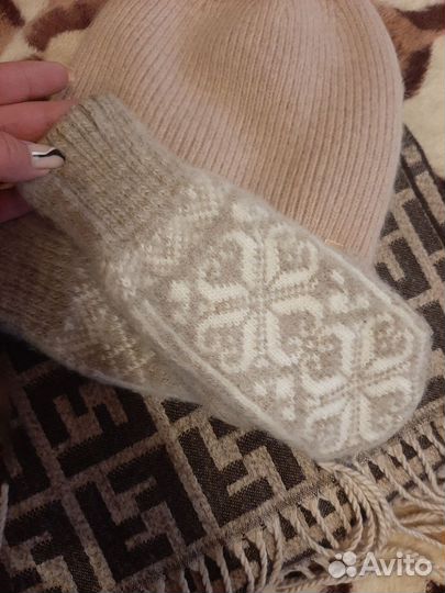 Варежки,шапка и платок