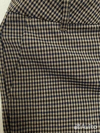 Брюки женские в клетку, брюки классические 44