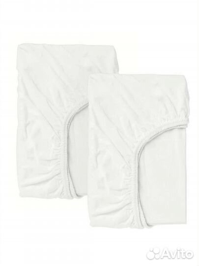 Икеа Простыня натяжная белая, 60х120 см, 1 шт