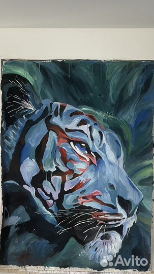 Картина акрилом на холсте 195х137