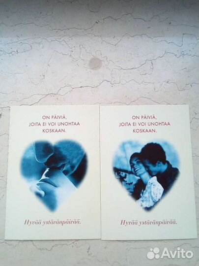 Валентинки 60- яе г.г. Чехословакия, 90-ые г.г. Фи