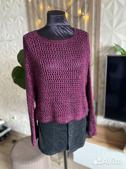 Кофта сетка вязаная
