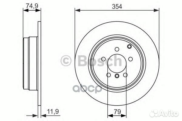 Диск тормозной зад 0986479612 Bosch