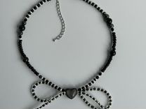 Ожерелье Колье чокер бантик из натуральных камней