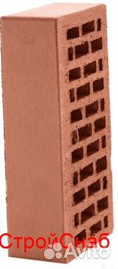 Кирпич лср 1 нф Тёмно-красный гладкий