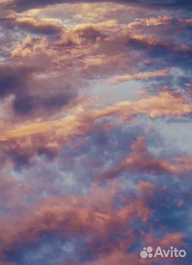 Фотофон розовый закат винил для фотосьемки