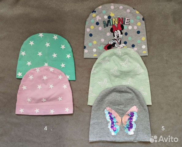Шапки детские летние и демисезонные