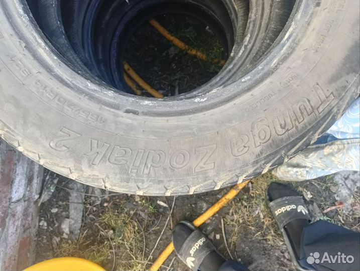 Летняя резина r14 бу на логан 4 шт