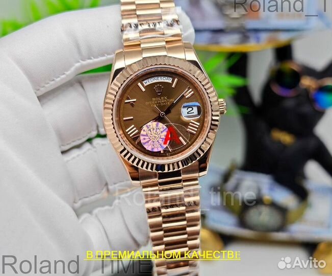 Брутальные мужские механические часы Rolex daydate