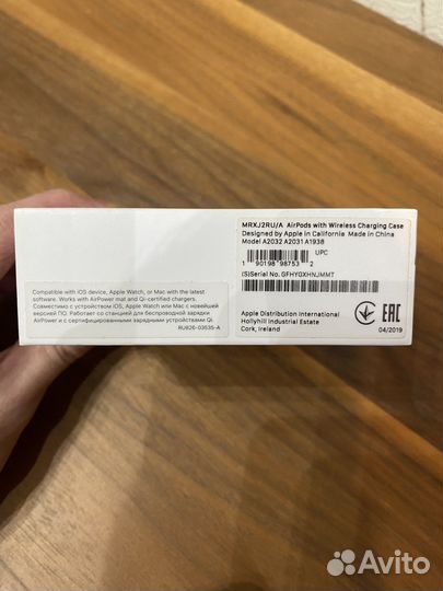 Кейс airpods оригинал с беспроводной зарядкой