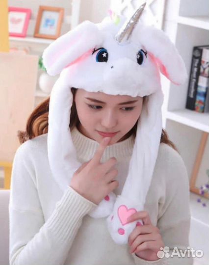 Шапки с двигающимися ушками светящаяся