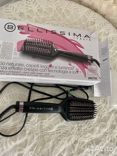 Расческа-выпрямитель,с ионизацией Bellissima новая
