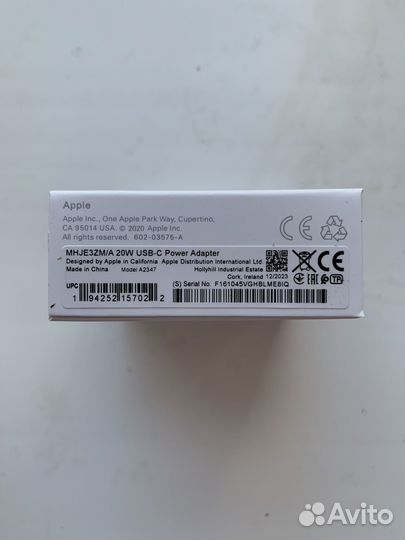 Зарядка блок iPhone apple 20w