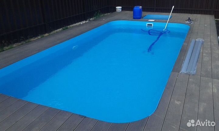Бассейн 3х5х1,5 с угловыми ступенями