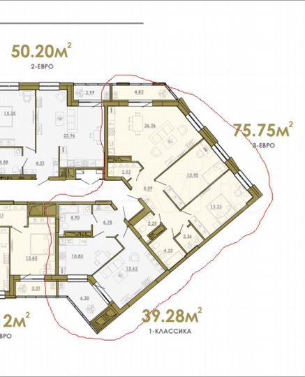 4-к. квартира, 115 м², 17/25 эт.
